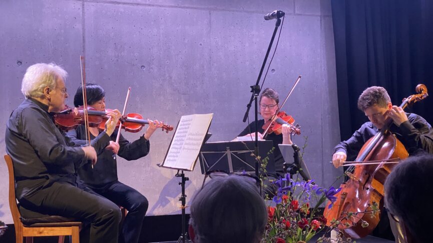 Das Klee-Quartett während des Konzerts in der Winkelhalden in Oberrieden.